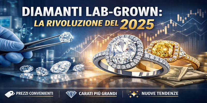 <p>I diamanti Lab-Grown continuano a rivoluzionare il mercato nel 2025</p>

<p>Negli ultimi anni il mercato dei diamanti ha vissuto una trasformazione profonda. I diamanti coltivati in laboratorio (Lab-Grown Diamonds) stanno guadagnando sempre pi&ugrave; spazio nel settore della gioielleria, modificando le abitudini di acquisto dei consumatori e l&rsquo;equilibrio tra domanda e offerta nel mercato globale.</p>
